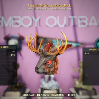 Glowing Jackalope Mask