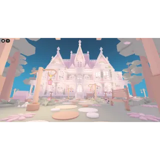 ⛲️ Huge Pink Victorian Glitched Mansion 🎀  Adopt Me 🌈 🏠