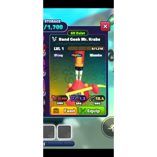  BAND GEEK MR.KRABS SW  SPONGEBOB TOWER DEFENSE