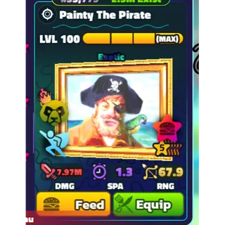 PAINTY THE PIRATE 5S MAX LVL  SPONGEBOB TOWER DEFENSE