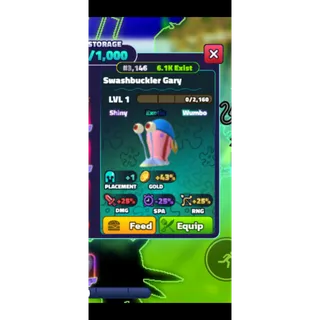 SWASHBUCKLER GARY SW SPONGEBOB TOWER DEFENSE PETS