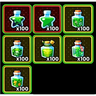 Luck potion set 100x Anime Dice