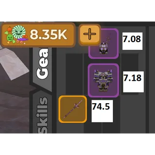mage valhalla set 1.9qd + legendary gungnir 74.5 | Dungeon Quest Reborn