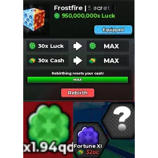 Anime Dice Max rebirth, max rebirth, max dice, (except last 2 fortune upgrades, can hit qd multiplier with all luck) 