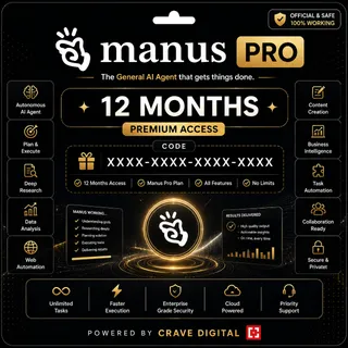 Manus Pro 12 Months Code - Global