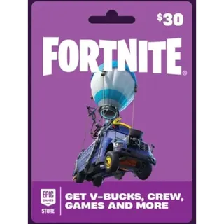 $30.00 USD Fortnite gift card