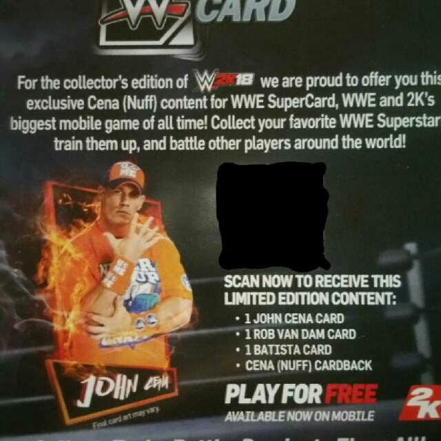 Wwe Supercard 2k18 Cenanuff Pack Exclusive Other Gameflip