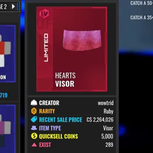 Hearts visor -UF