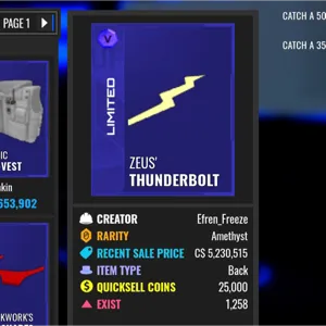 Zues’ Thunderbolt - UF