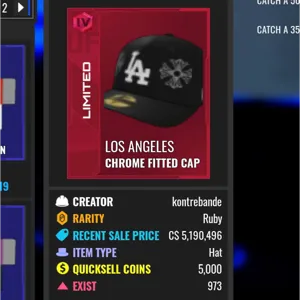 LA CHROME FITTED CAP -UF
