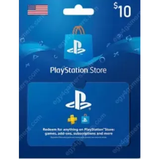 10$ dollars psn gift card region:USA (Fast Delivery)