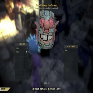 glowing corn cob mask