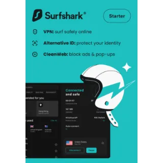 Surfshark VPN Unlimited Devices 2-Month Trial Key GLOBAL