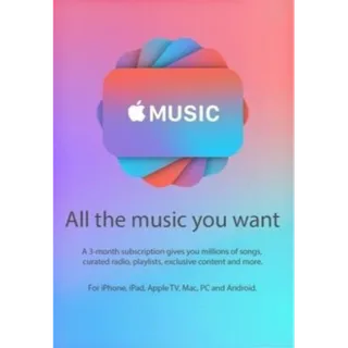 Apple Music Subscription 4 months Key UNITED STATES