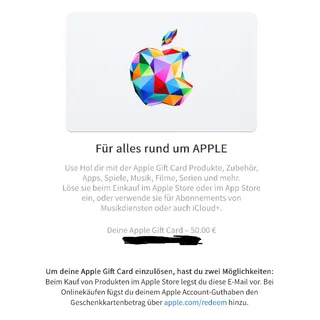 €50.00 EUR €50.00 EUR Apple