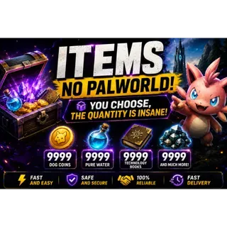 Palworld - 2 wooden chest filled with x9999 items (20 items in total)