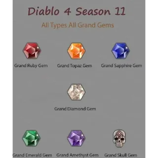 Diablo 4 | S11 | Rune | x5 Gems of Your Choice