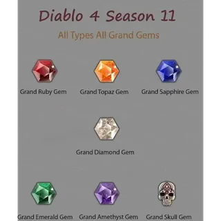 Diablo 4 | S11 | Grand Gems | x10 Gems of Your Choice