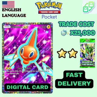 [DIGITAL] Pokemon TCG Pocket - Rotom EX Full Art (English) 2 Star ⭐⭐