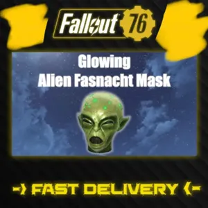 glowing alien mask