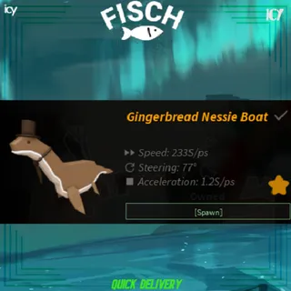 Gingerbread Nessie Boat - Fisch