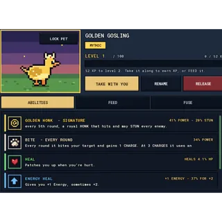 Golden Gosling Mythic Pet - Pixel Lineage