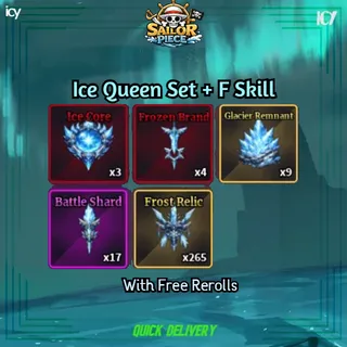 ICE QUEEN SET + F Move + 1K TRAIT REROLLS 1K RACE REROLLS 1K CLAN REROLLS | Sailor Piece 