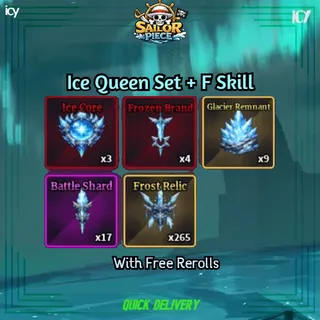 ICE QUEEN SET + F Move + 1K TRAIT REROLLS 1K RACE REROLLS 1K CLAN REROLLS | Sailor Piece 