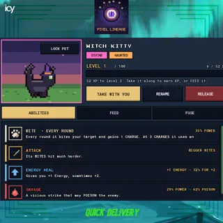 Witch Kitty - Pixel Lineage