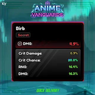 Max crit Birb cheap - Anime vanguards