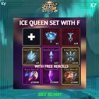 ICE QUEEN SET + F Move + 1K TRAIT REROLLS 1K RACE REROLLS 1K CLAN REROLLS | Sailor Piece 