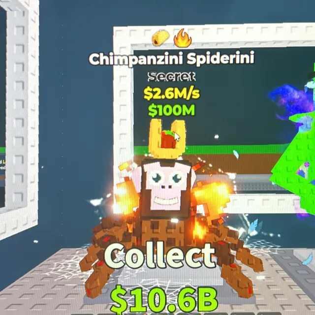 Objet 'Steal A Brainrot' - Chimpanzini Spiderini Lava Secret, 1.9M$/s - Neuf Pour Jeu Vidéo
