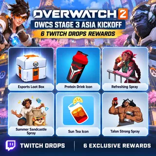 Overwatch 2 OWCS Twitch Drops | 6 Exclusive Rewards | Loot Box, Sprays & Icons