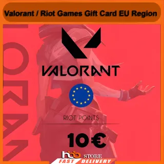 Valorant / Riot Games Gift Card – 10€ Euro – EU Region – Official
