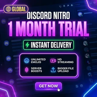Discord Nitro 1 Month Trial Key | GLOBAL Subscription | Instant Delivery