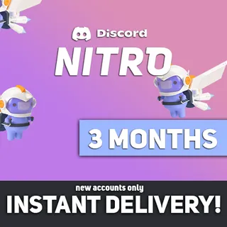 Discord Nitro - 3 Month Subscription Key GLOBAL 