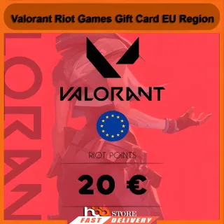 Valorant / Riot Games Gift Card – 20€ Euro – Official – EU Region