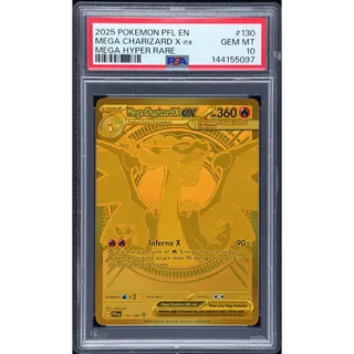 Mega Charizard X EX 130/094 PSA 10 phantasmal Flames Pokemon Card Game