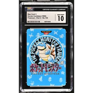 1996 Pokemon Bandai Carddass Part 2 #156 Map Card 3 CGC 10 POP 1