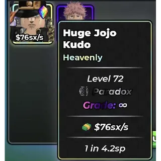 76SX/S | 1 IN 4.2SP | HUGE JOJO KUDO | PARADOX | ANIME DICE