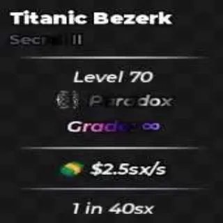 1 IN 40SX | 2.5SX/S | TITANIC BERZERK | PARADOX ANIME DICE