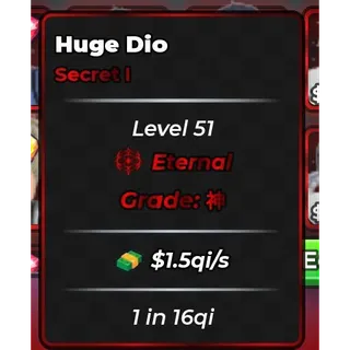 1.5QI/S | MONEYMAKER | HUGE DIO | ETERNAL | ANIME DICE