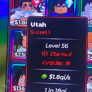 1.8QI/S UTAH ETERNAL | 1 IN 18QI | HIGHEST GRADE | MONEYMAKER | ANIME DICE