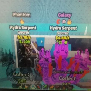 3.7B/S PHANTOM HYDRA SERPENT | 4.6B/S GALAXY HYDRA SERPENT | STEAL A BRAINROT BUNDLE
