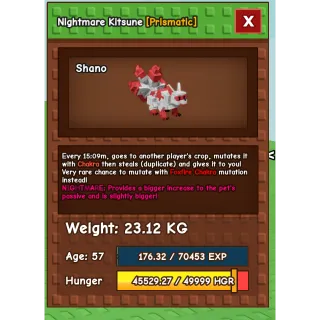 SEMI-HUGE NIGHTMARE RED KITSUNE