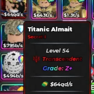 64QD/S | ALMAIT | TRANSCENDENT Z+ | ANIME DICE