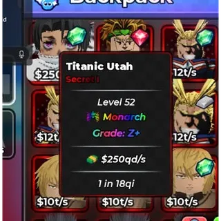 250QD/S | TITANIC UTAH (YUTA) | MONARCH Z+ | ANIME DICE | MONEYMAKER