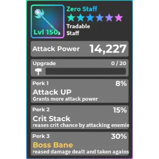 World Zero Perfect Zero Staff