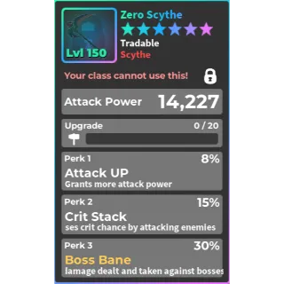 World Zero Perfect Zero Scythe