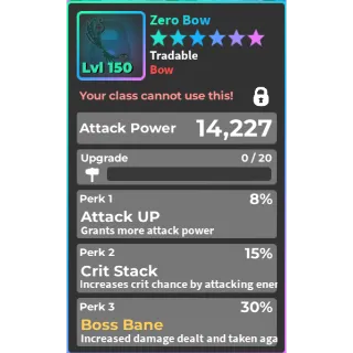 World Zero Perfect Zero Bow